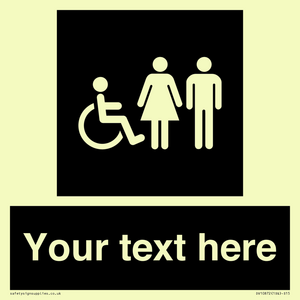 Custom information: black panel disabled female and male